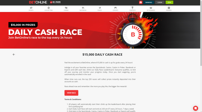 Climb the Leaderboard: BetOnline’s $15,000 Cash Race Explained
