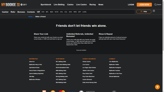 MyBookie’s 200% Refer-A-Friend Bonus