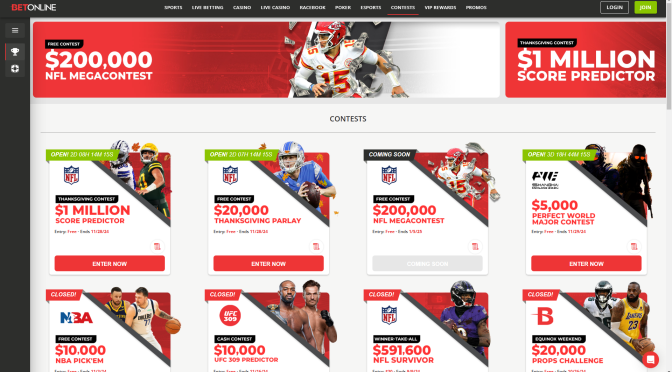 BetOnline’s $1M Thanksgiving Contest: Predict Scores, Win Big!