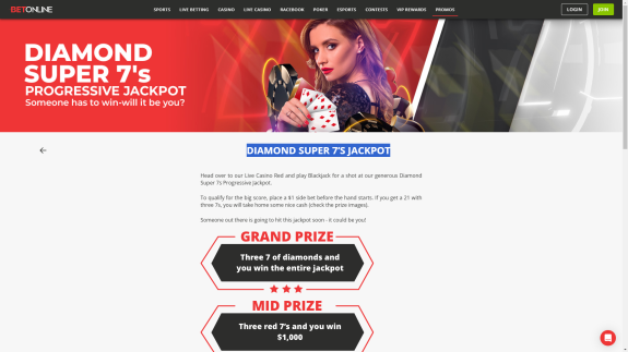 Diamond Super 7’s Jackpot