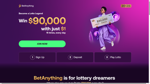 BetAnything Lottery promo