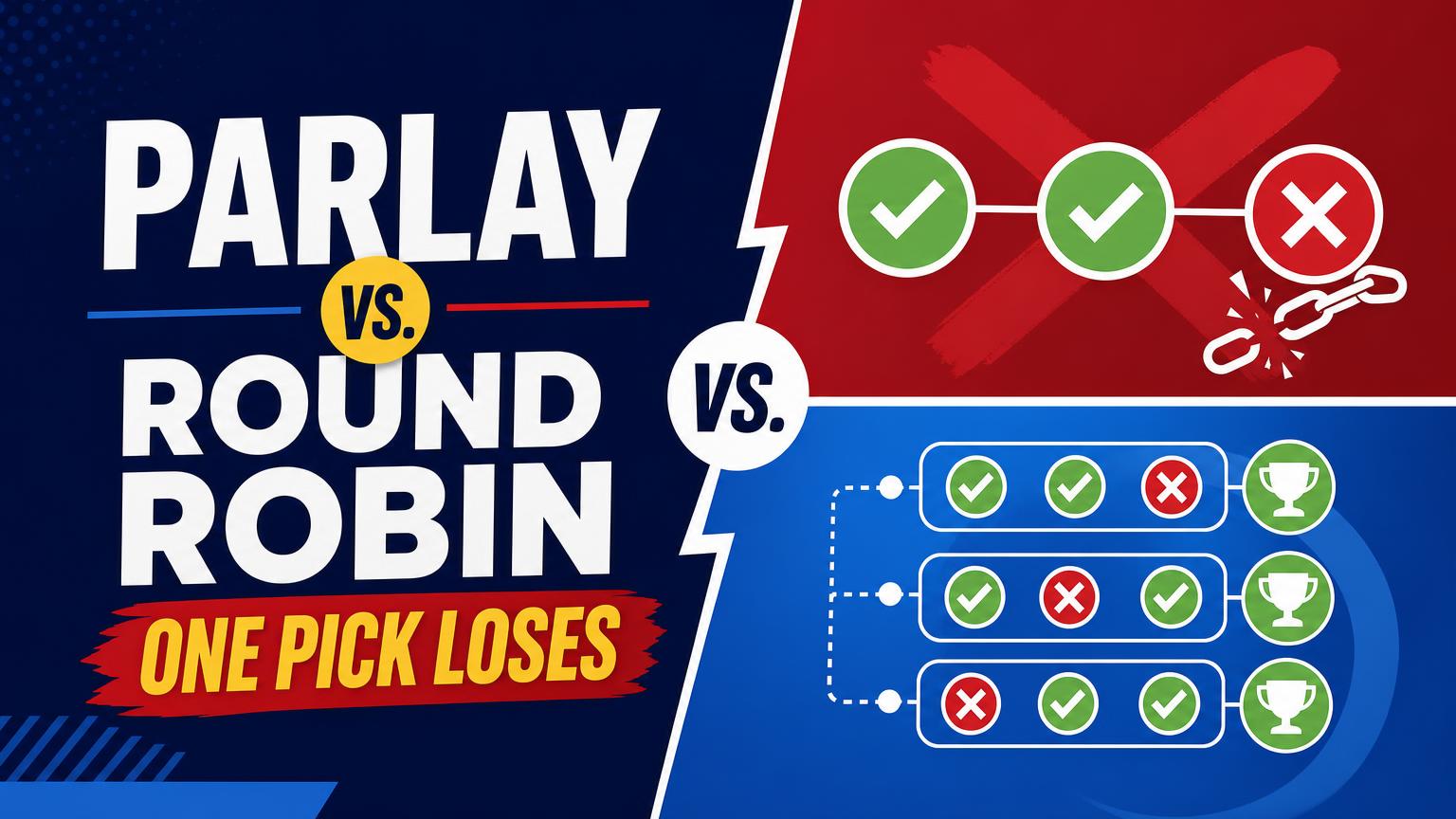Parlay vs. Round Robin Betting When One Pick Loses